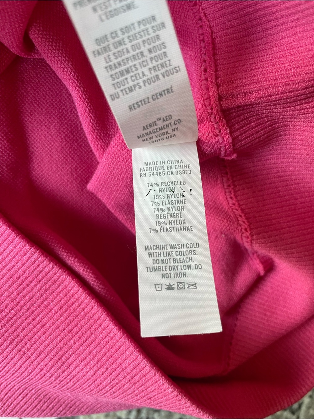 aerie Offline Hot Pink Set Flared Leggings and Cropped Top - Picture 4 of 10